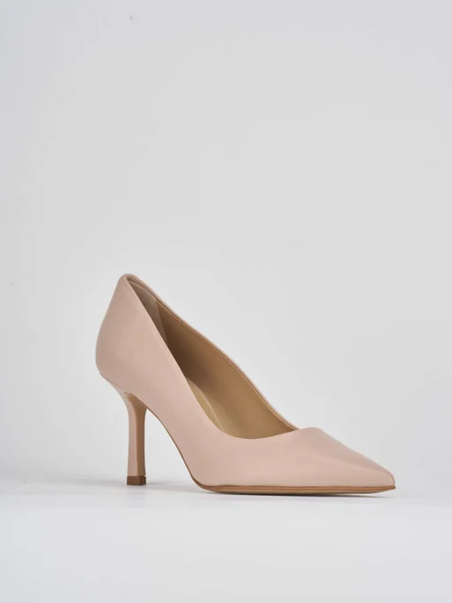 Décolleté e slingback tacco 7cm pelle rosa