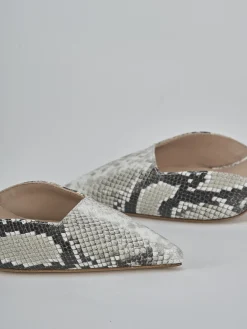 Décolleté e slingback tacco 8cm pitone beige