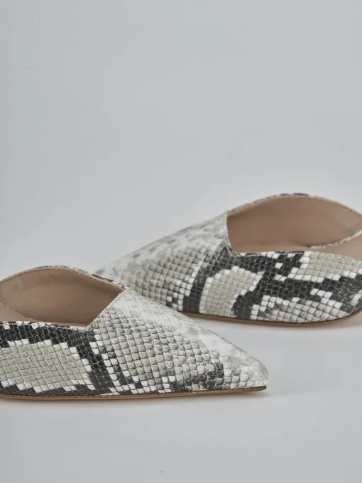 Décolleté e slingback tacco 8cm pitone beige
