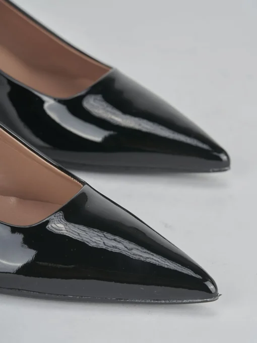 Décolleté e slingback tacco 5cm vernice nero