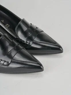 Décolleté e slingback tacco 4cm pelle nero