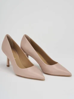 Décolleté e slingback tacco 7cm pelle rosa