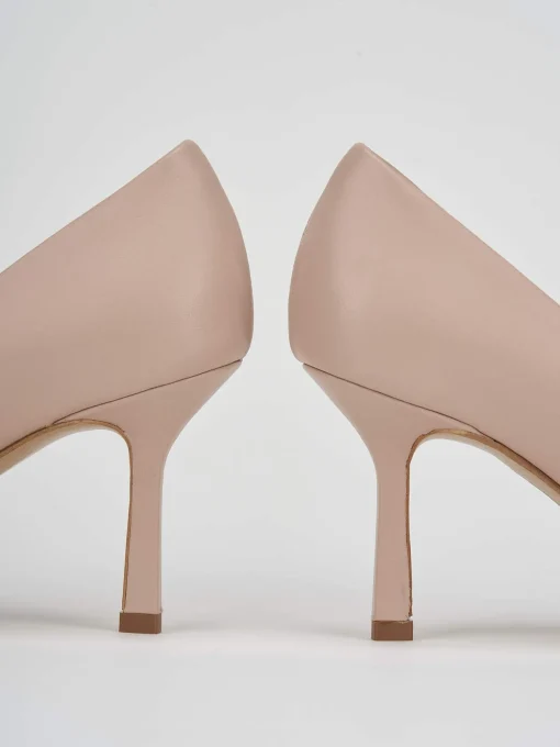 Décolleté e slingback tacco 7cm pelle rosa