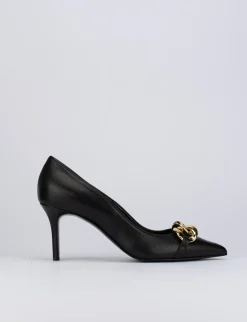 Decolte tacco 8 cm nero pelle