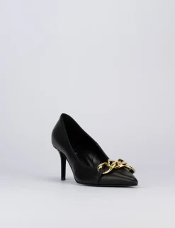 Decolte tacco 8 cm nero pelle