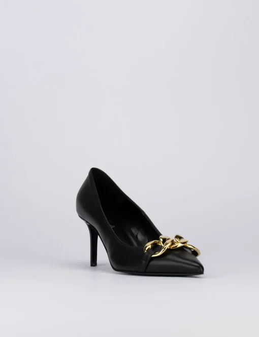 Decolte tacco 8 cm nero pelle