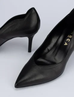 Decolte tacco 9 cm nero pelle