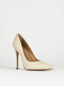 Decolte' tacco 11 cm beige pelle