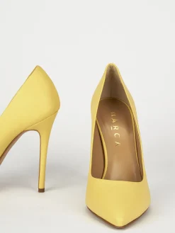 Decolte' tacco 11 cm giallo pelle
