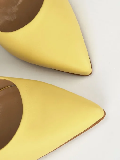 Decolte' tacco 11 cm giallo pelle