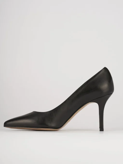 Decolte' tacco 7 cm nero pelle