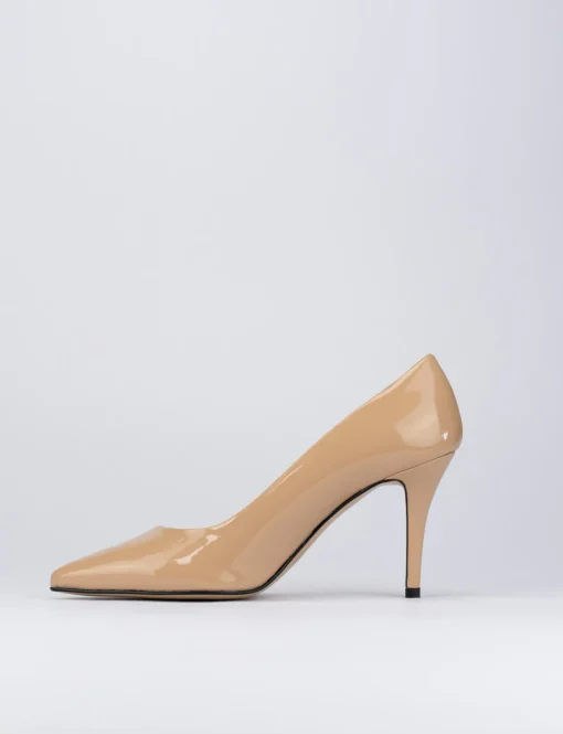 Decolte' tacco 7 cm rosa vernice