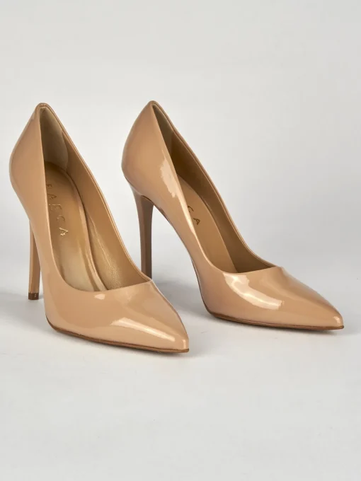 Decolte' tacco 11 cm rosa vernice
