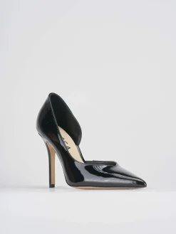 Decoltè tacco tacco 9 cm nero vernice