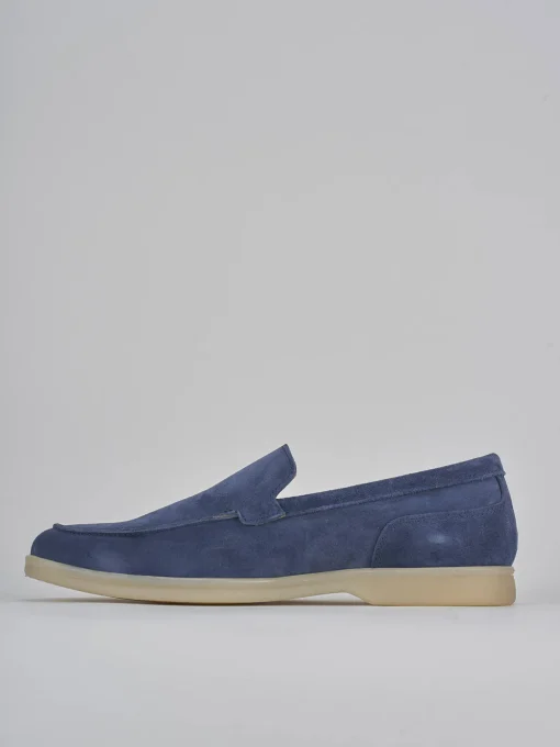 Mocassini camoscio blu