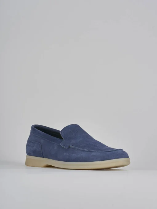 Mocassini camoscio blu