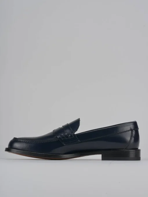 Mocassini pelle blu