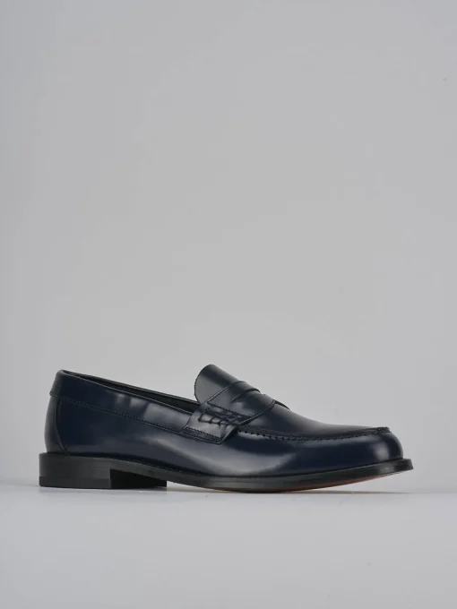 Mocassini pelle blu