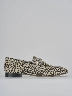 Mocassini tacco 1cm cavallino multicolor