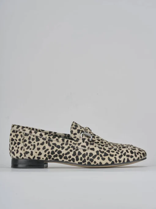 Mocassini tacco 1cm cavallino multicolor