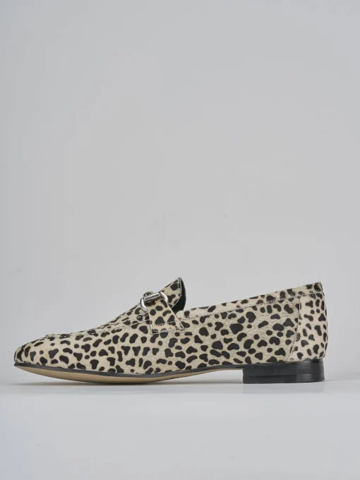 Mocassini tacco 1cm cavallino multicolor