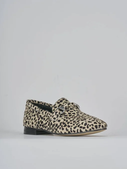 Mocassini tacco 1cm cavallino multicolor