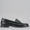 Mocassini tacco 2cm pelle nero