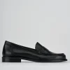 Mocassini tacco 2cm pelle nero