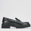 Mocassini tacco 2cm pelle nero