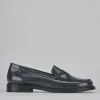Mocassini tacco 2cm pelle grigio