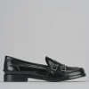 Mocassini tacco 2cm pelle nero