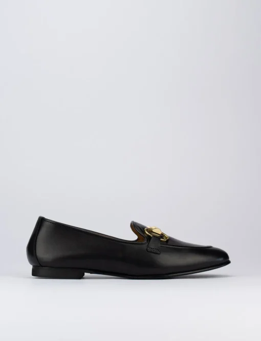 Mocassini tacco 1cm pelle nero