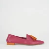 Mocassini tacco 1cm pelle rosa