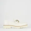 Mocassini tacco 2cm pelle bianco