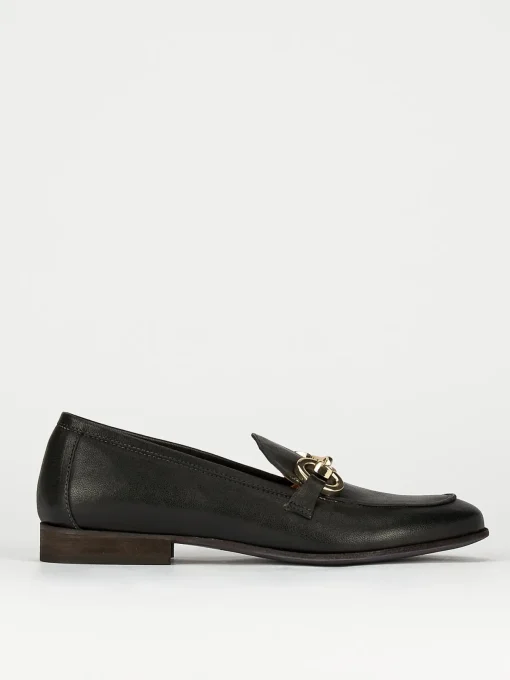 Mocassini tacco 1cm pelle nero