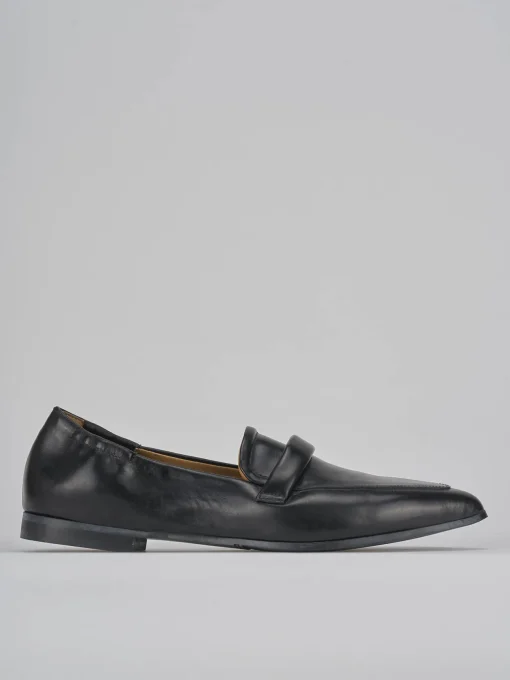 Mocassini tacco 1cm pelle nero