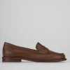 Mocassini tacco 2cm pelle marrone
