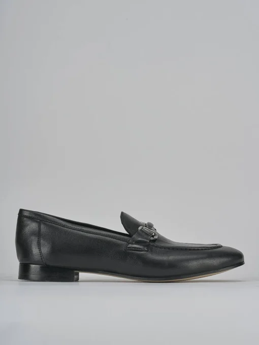 Mocassini tacco 1cm pelle nero