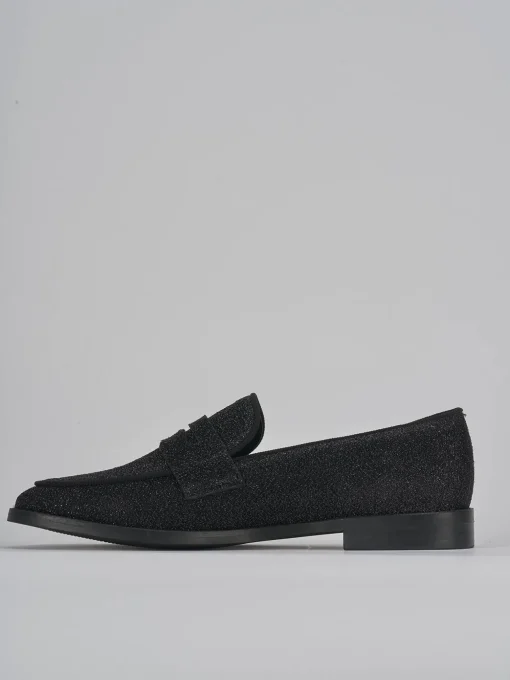 Mocassini tacco 2cm pelle nero