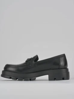 Mocassini tacco 2cm pelle nero