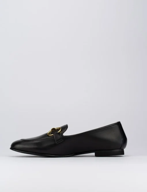 Mocassini tacco 1cm pelle nero