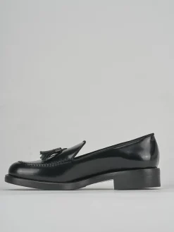 Mocassini tacco 2cm pelle nero