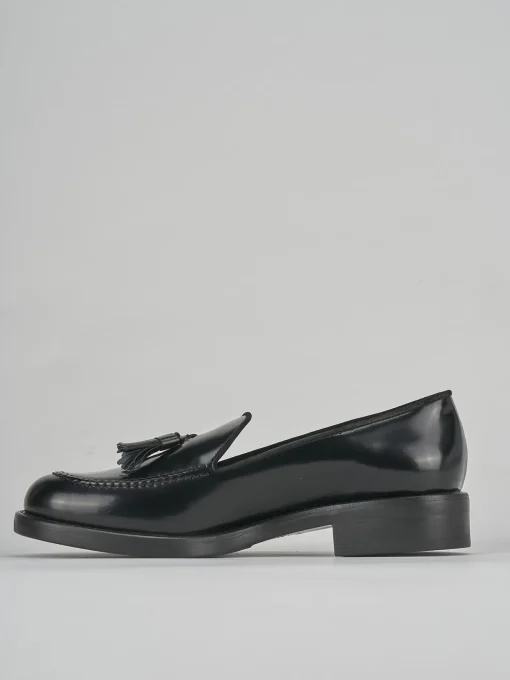 Mocassini tacco 2cm pelle nero
