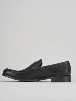 Mocassini tacco 1cm pelle nero