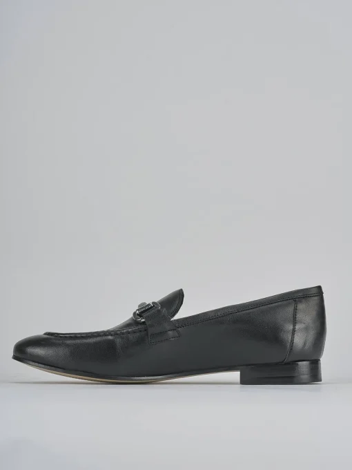 Mocassini tacco 1cm pelle nero