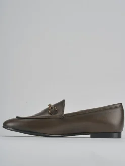 Mocassini tacco 1cm pelle testa