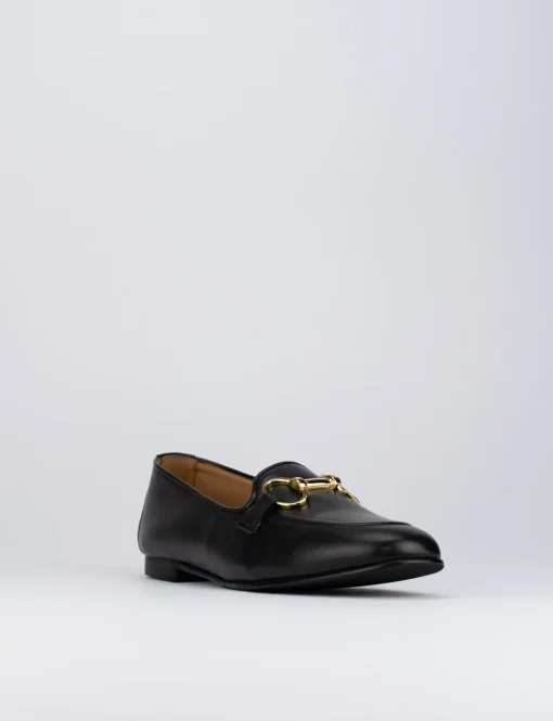 Mocassini tacco 1cm pelle nero