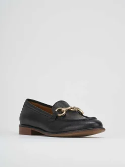 Mocassini tacco 2cm pelle nero