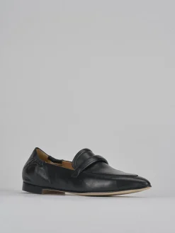 Mocassini tacco 1cm pelle nero