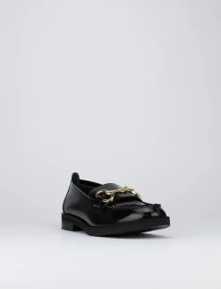 Mocassini tacco 2cm pelle nero